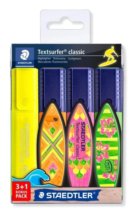 Zakreślacz Textsurfer Classic 3+1szt STAEDTLER