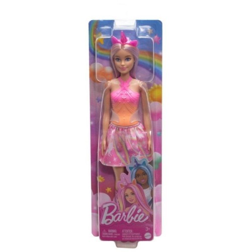 Barbie Lalka Jednorożec różowa HRR13, Mattel