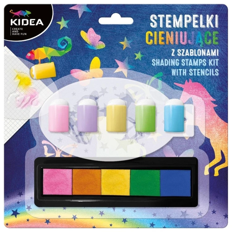 Stempelki cieniujące z szablonami KIDEA, DERFORM