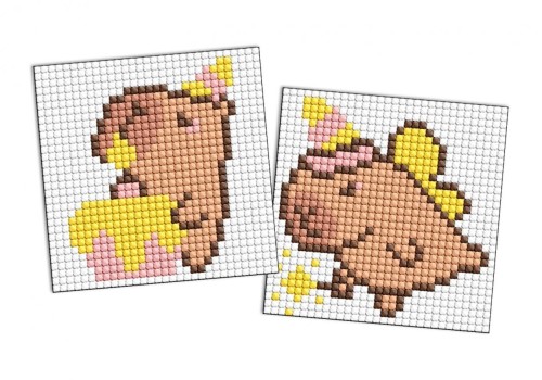 Diamentowa mozaika Kids - Kapibara się bawi 9x9cm