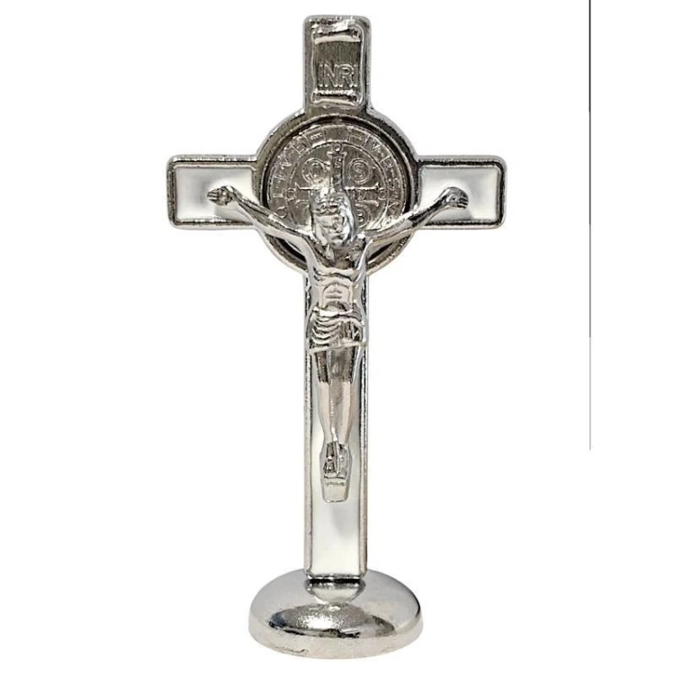 Krzyż stojący biały 8cm