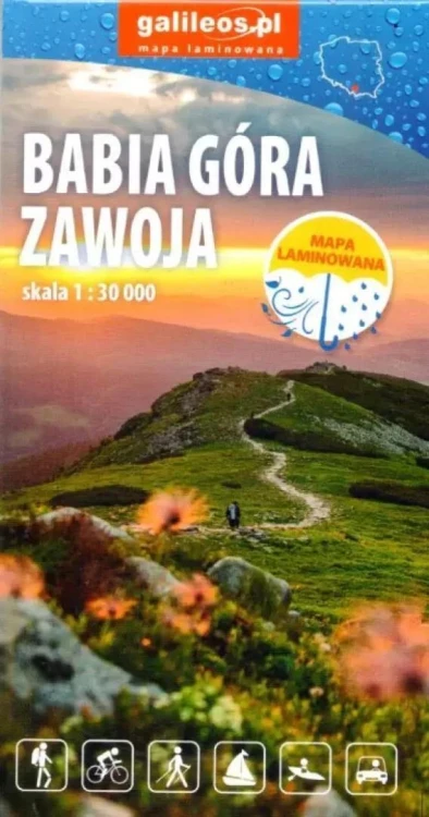 Mapa turystyczna- Babia Góra i Zawoja 1:30000