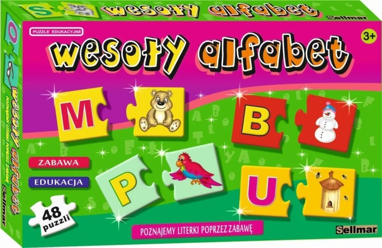 Puzzle edukacyjne Wesoły alfabet, Sellmar