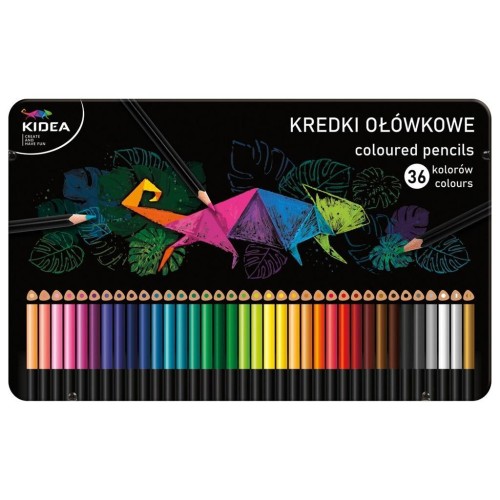 Kredki trójkątne 36 kolorów KIDEA, DERFORM