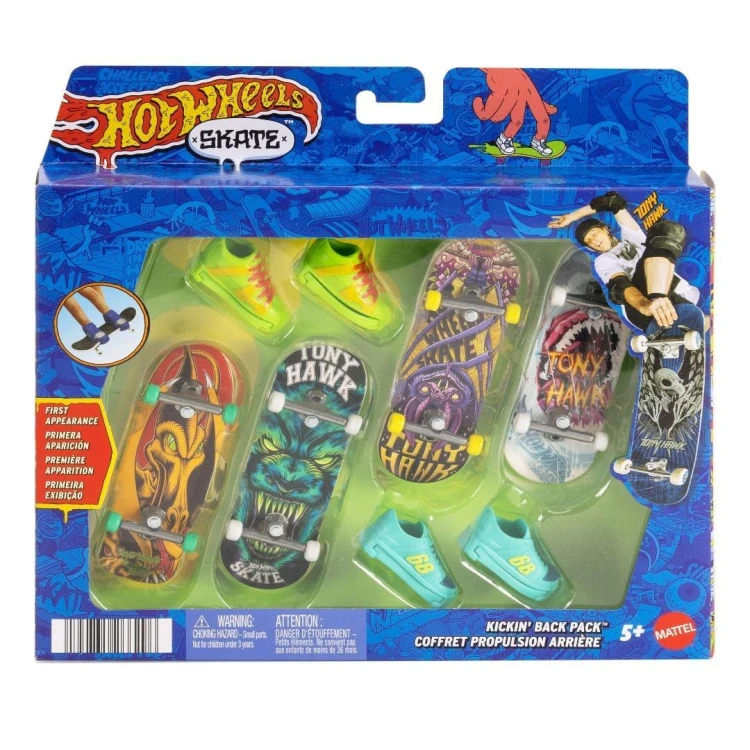 Hot Wheels Skate Deskorolka 4-pak + buty, Mattel