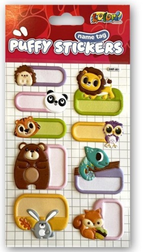 Naklejki Puffy Name Tag Animals PENMATE, Penmate