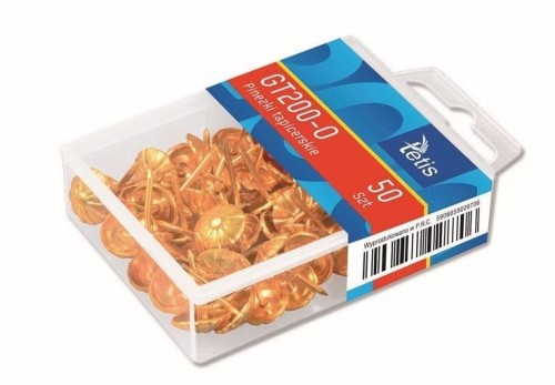Pinezki tapicerskie złote 50szt GT200-O, Tetis