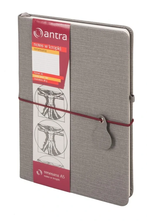 Notes A5 kropki Renesans szary ANTRA, Antra