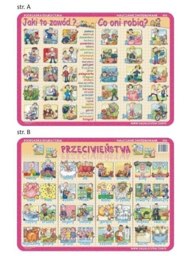 Podkładka edu. 006 - Przeciwieństwa, zawody, co...