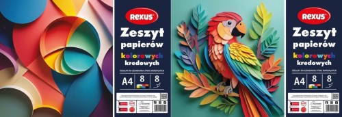 Zeszyt papierów kolor. kredowanych A4/8K (10szt)