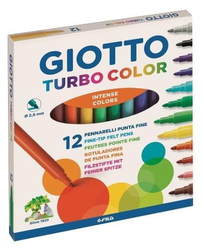 Pisaki Turbo Color 12 kolorów GIOTTO, Giotto