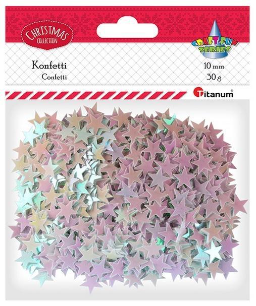 Konfetti gwiazdki 30g bladoróżowe, Titanum