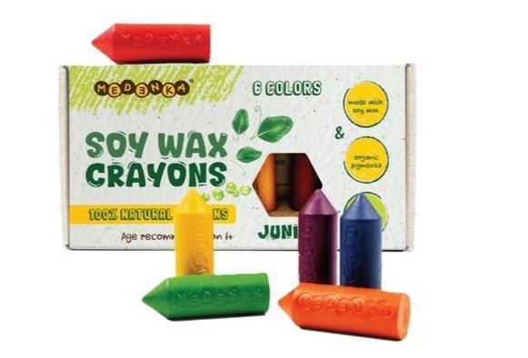 Kredki z wosku sojowego Junior 6 kolorów, Medenka