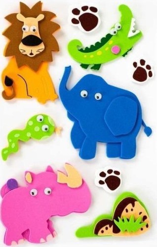 Naklejki piankowe 3D 2-6cm - Safari (9szt), Fandy