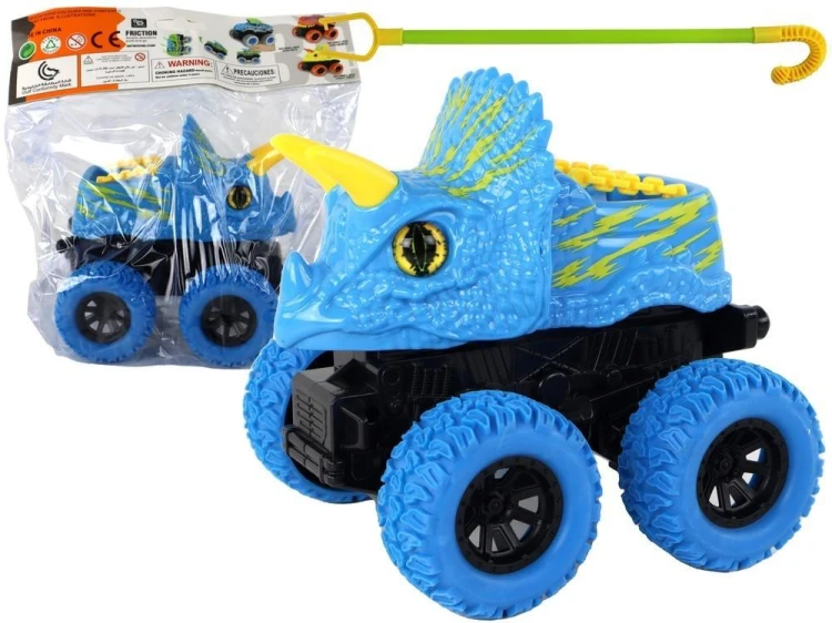 Terenówka pchacz Triceratops niebieski, Leantoys