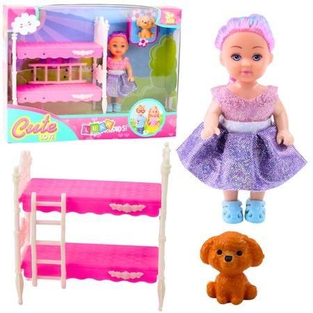 Laleczka mini w sukience + akcesoria, Leantoys