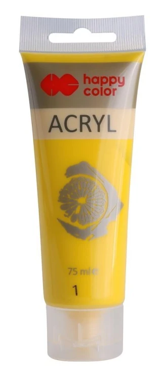 Farba akrylowa 75ml żółta HAPPY COLOR, GDD