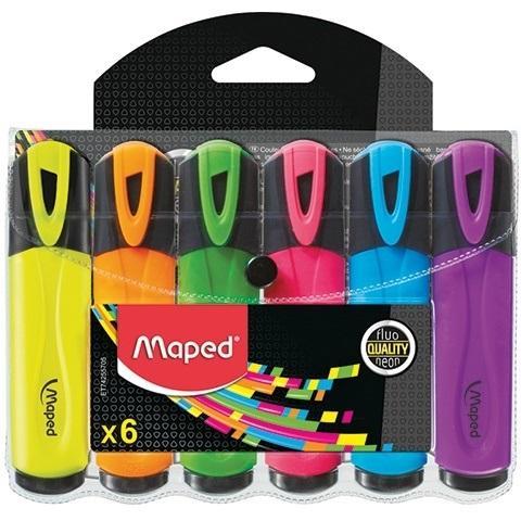 Zakreślacz Fluo Peps 6 kolorów MAPED, Maped