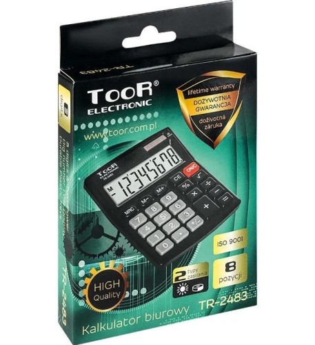 Kalkulator biurowy 8-pozycyjny TR-2483 TOOR, TOOR