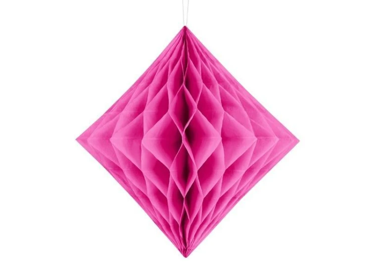Diament bibułowy ciemny różowy 20cm