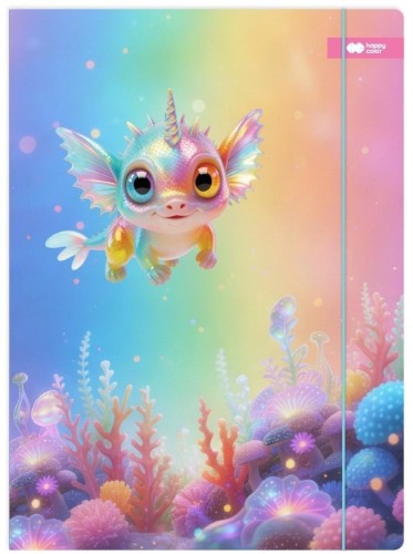 Teczka A4+ z gumką Aqua Cuties Candy HAPPY COLOR