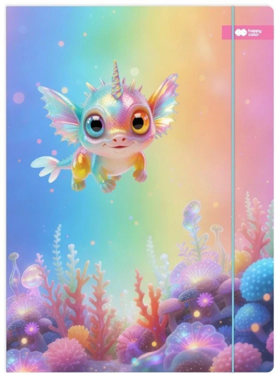Teczka A4+ z gumką Aqua Cuties Candy HAPPY COLOR