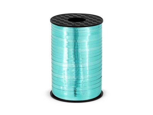 Wstążka plastikowa turkusowa 5mmx225m, PartyDeco