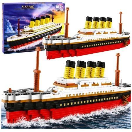 Klocki konstrukcyjne Titanic 60cm 3327el, Leantoys