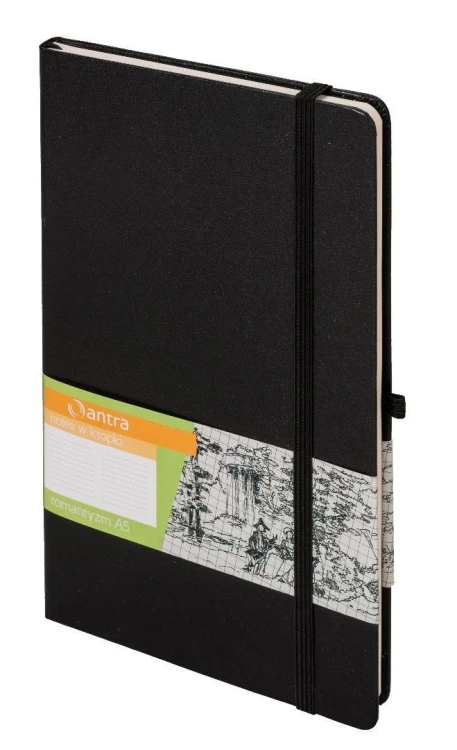 Notes A5 kropki Romantyzm czarny, Antra