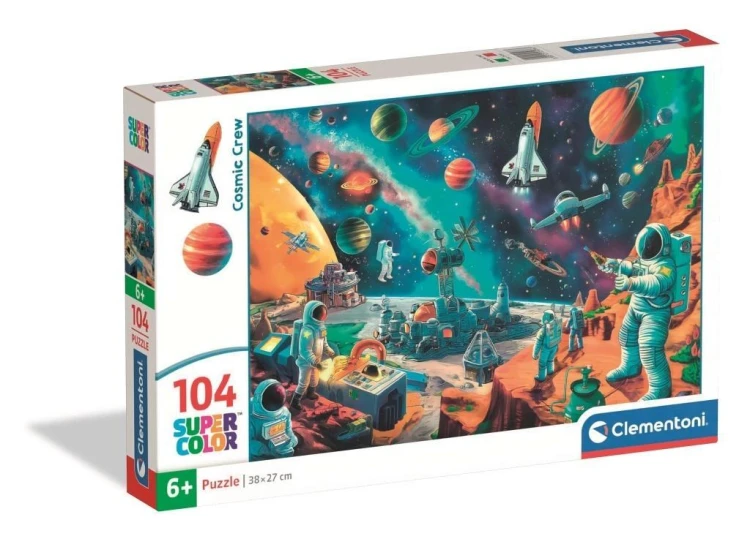 Puzzle 104 Super Kolor Cosmic Crew, Clementoni