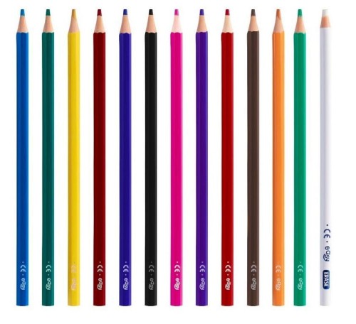Kredki z gumką 12 kolorów EASY, Easy Stationery