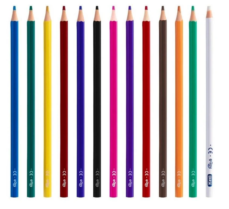Kredki z gumką 12 kolorów EASY, Easy Stationery