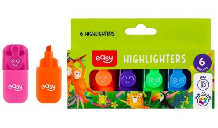 Zakreślacz mini 6 kolorów EASY, Easy Stationery
