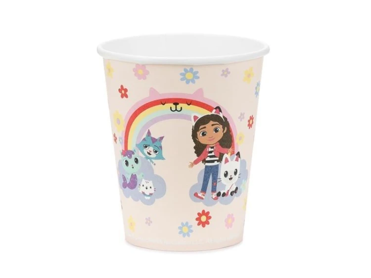 Kubeczki Koci Domek Gabi 250ml 6szt