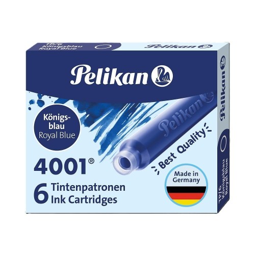 Naboje atramentowe krótkie 6szt niebieskie