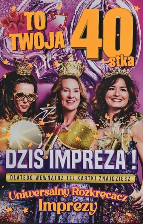 279 Karnet JCX na 40 urodziny dla kobiety z grą...