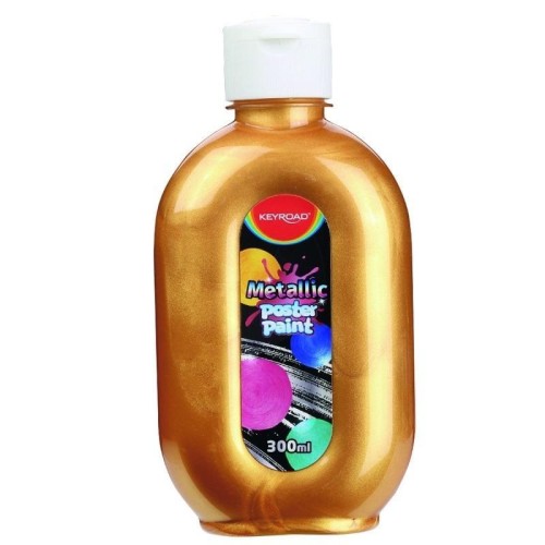 Farba plakatowa metaliczna złota 300ml, Keyroad