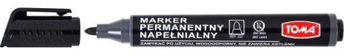 Marker okrągły czarny (12szt) TOMA, TOMA