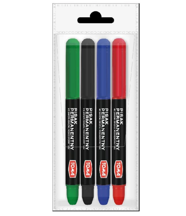 Marker permanentny 4szt TOMA, TOMA