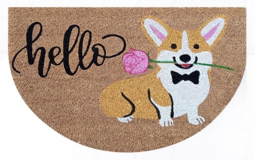 Wycieraczka kokosowa z nadrukiem 45x75cm Corgi