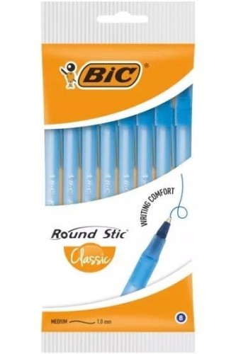 Długopis Round Stic Classic Pouch nieb. 8szt BIC