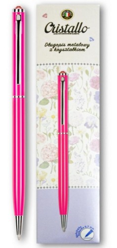 Długopis 0,7mm Cristallo Swarovski różowy, Penmate