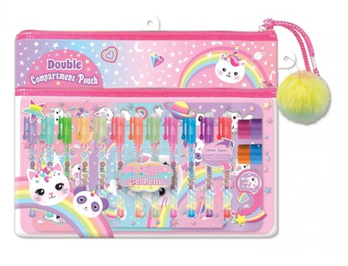 Długopisy żelowe Kotorożec 12 kolorów, Hot Focus