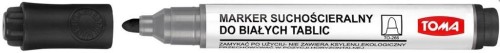 Marker do tablic okrągły czarny (10szt) TOMA, TOMA