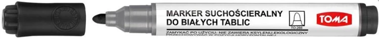Marker do tablic okrągły czarny (10szt) TOMA, TOMA