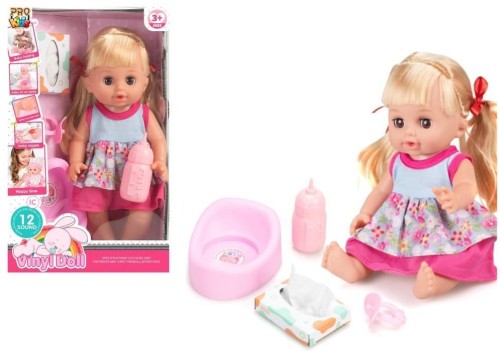 Lalka sikająca 36cm z dźwiękami, Pro Kids