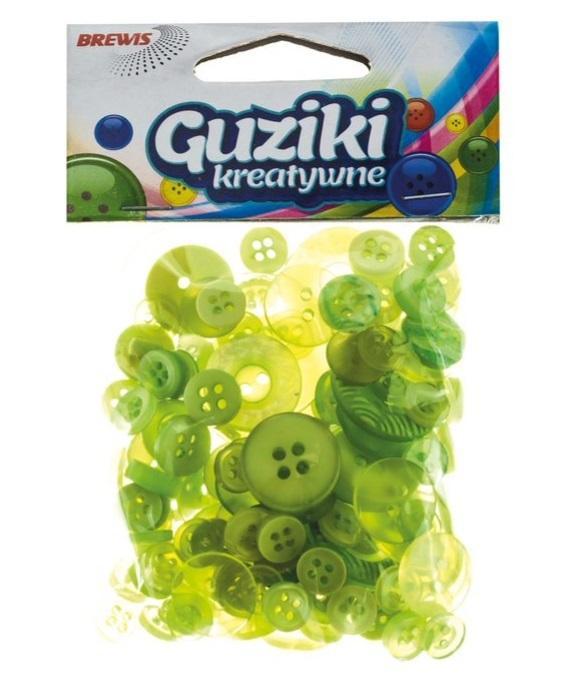 Guziki kreatywne zielone 40g, Brewis