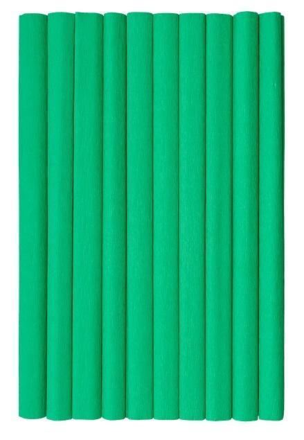 Bibuła marszczona zielona 10szt 50x200cm HERLITZ