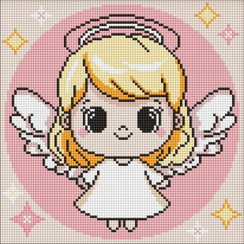 Diamentowa mozaika Kids - Święty Aniołek 30x30cm