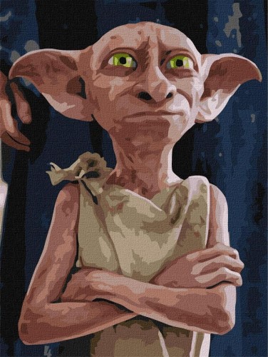Malowanie po numerach Harry Potter Zgredek 30x40cm